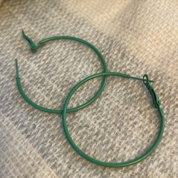 Green Hoops NWOT - Picture 2 of 2